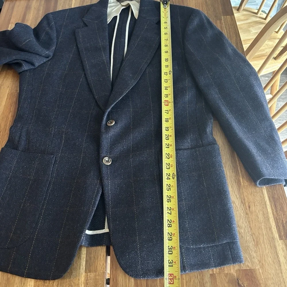 Paul Stuart Blazer Double Vented Sport Coat Quiet‎ Luxury SEE MEASUREMENTS~ FLAW
